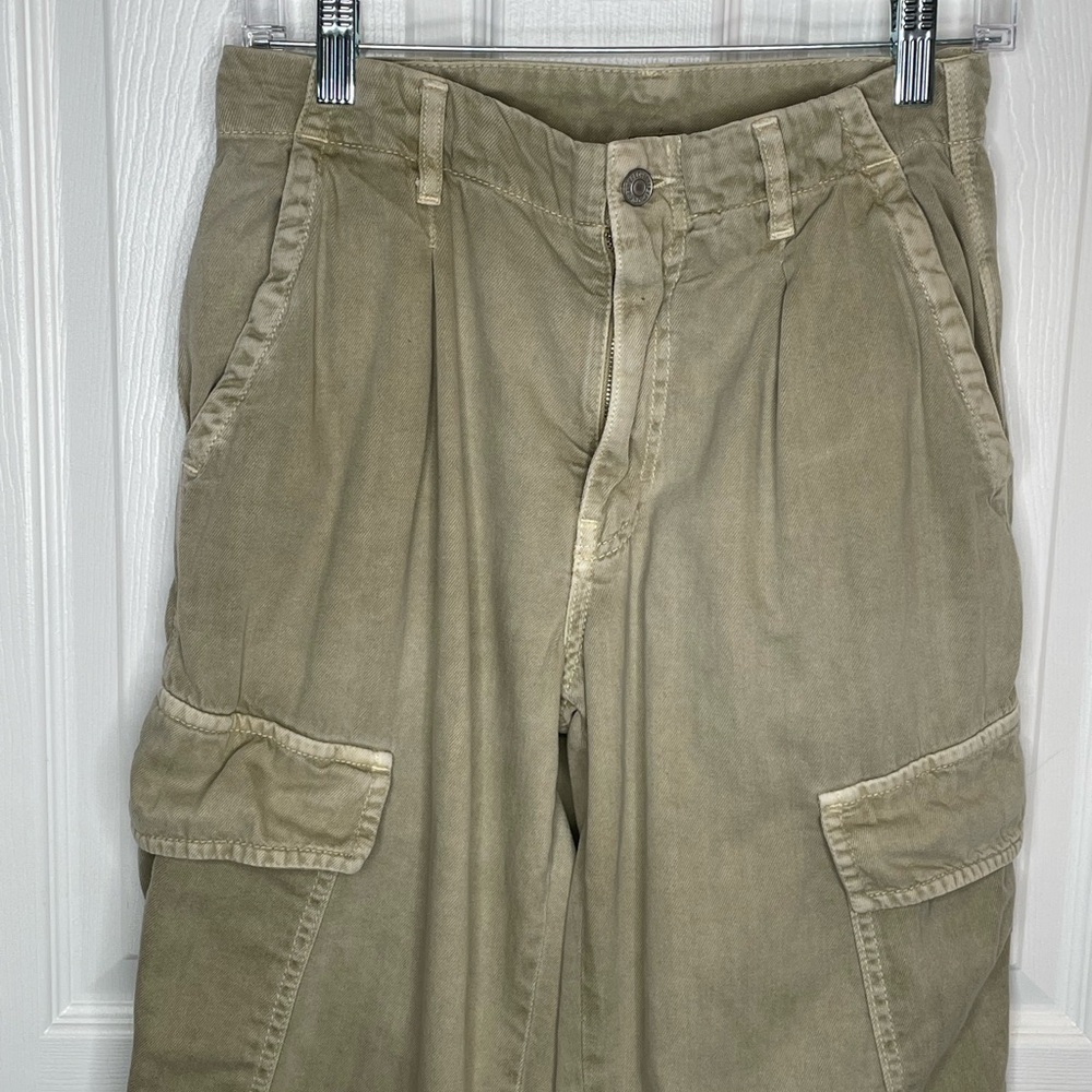 Free People First Light Utility Cargo Pants Boho Bohemian In Boa Green 4 - Picture 5 of 14